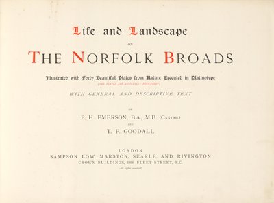 Life and Landscape on the Norfolk Broads by Peter Henry Emerson